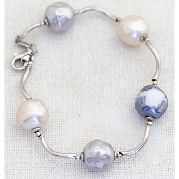 8'' Sterling Silver Beaded Bracelet - Y1 - Picture 2 of 3